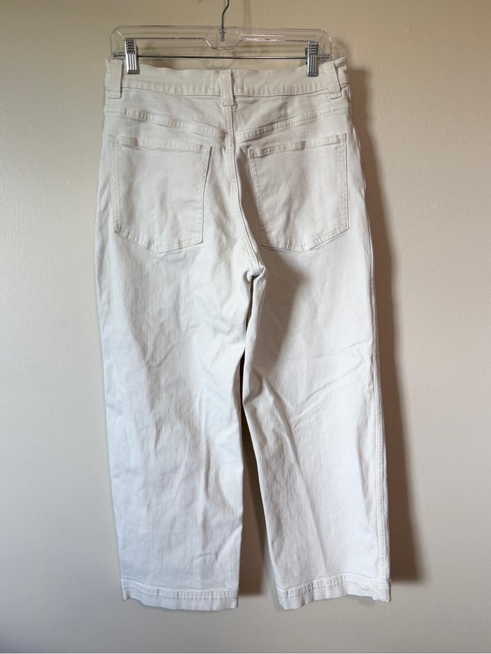 Madewell the Perfect Vintage Wide Leg High Rise crop jean size 30 in white - Picture 4 of 7